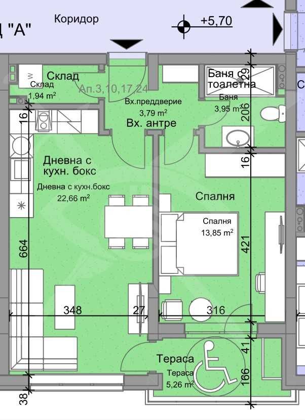 Двустаен апартамент в Пловдив, Остромила - 71 кв.м за 1424 €/кв.м - Снимка #1