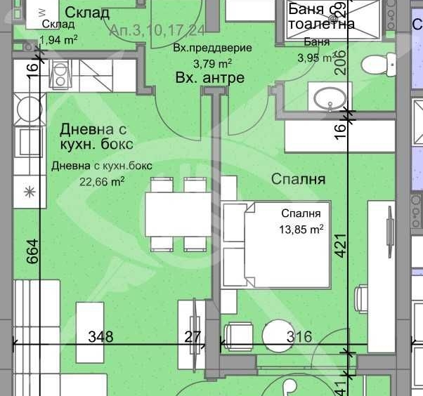 Двустаен апартамент в Пловдив, Остромила - 67 кв.м за 1251 €/кв.м - Снимка #1