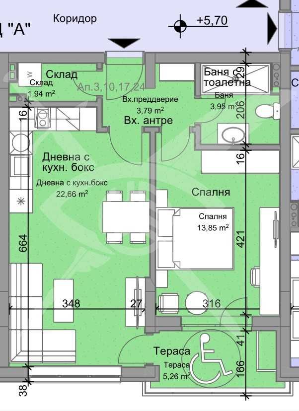 Двустаен апартамент в Пловдив, Остромила - 67 кв.м за 1251 €/кв.м - Снимка #1
