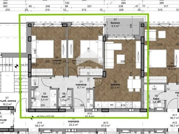 Тристаен апартамент в к.к. Св.Св. Константин и Елена - 100 кв.м за 1966 €/кв.м - Снимка #1
