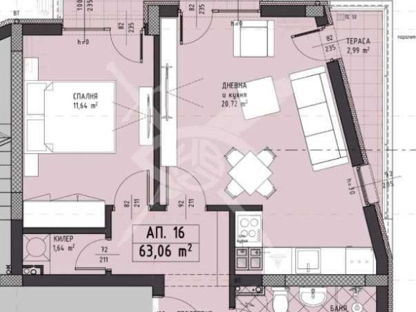 Двустаен апартамент в Пловдив, Христо Смирненски - 74 кв.м за 1002 €/кв.м - Снимка #1