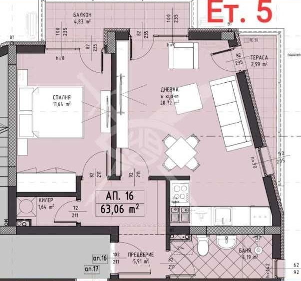 Двустаен апартамент в Пловдив, Христо Смирненски - 74 кв.м за 1002 €/кв.м - Снимка #1