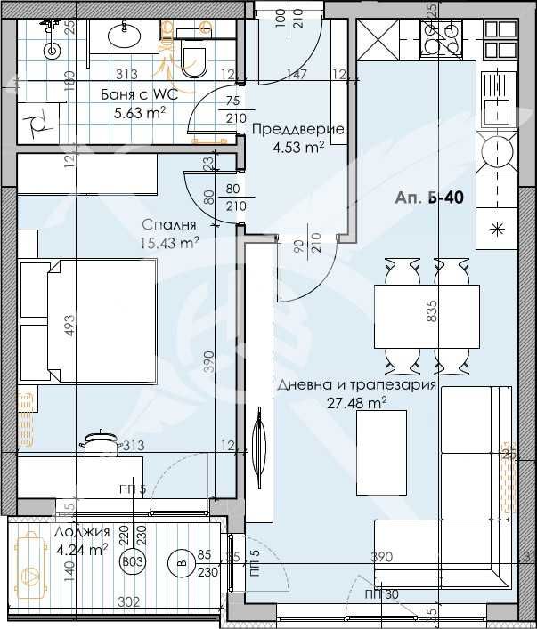 Двустаен апартамент в Пловдив, Кършияка - 79 кв.м за 1541 €/кв.м - Снимка #1