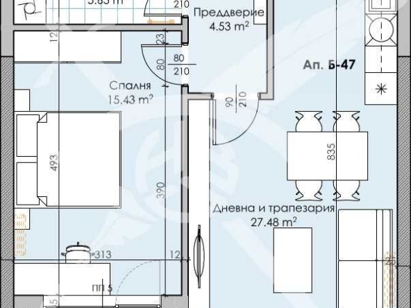 Двустаен апартамент в Пловдив, Кършияка - 79 кв.м за 1541 €/кв.м - Снимка #1