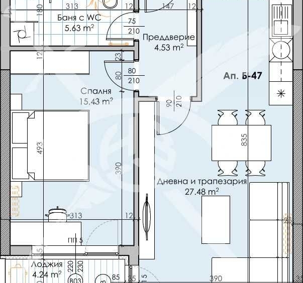 Двустаен апартамент в Пловдив, Кършияка - 79 кв.м за 1541 €/кв.м - Снимка #1