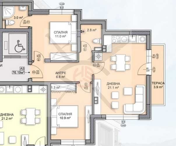 Ателие в София, Дървеница - 105 кв.м за 1945 €/кв.м - Снимка #1