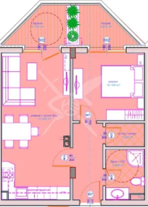 Двустаен апартамент в Бургас, Сарафово - 69 кв.м за 684 €/кв.м - Снимка #1