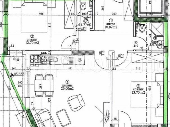 Тристаен апартамент в Варна, Виница - 101 кв.м за 1600 €/кв.м - Снимка #1