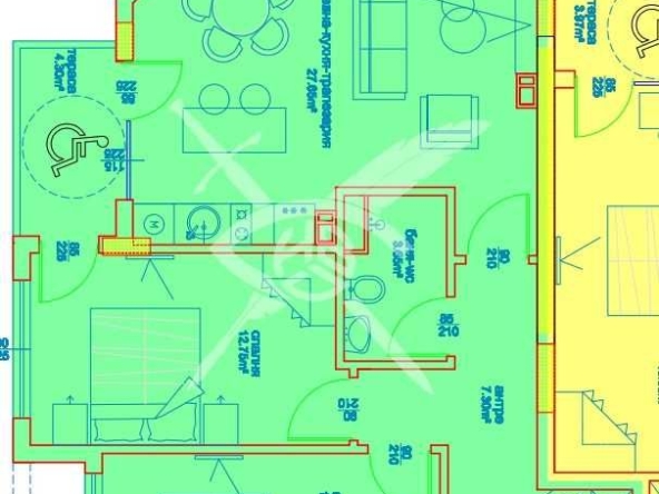 Тристаен апартамент в София, Хладилника - 88 кв.м за 644 €/кв.м - Снимка #1