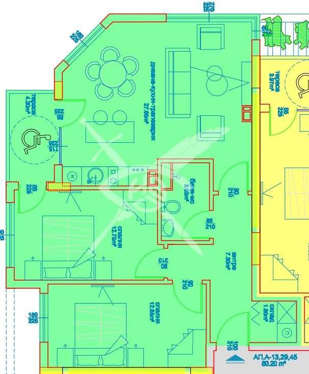 Тристаен апартамент в София, Хладилника - 88 кв.м за 644 €/кв.м - Снимка #1