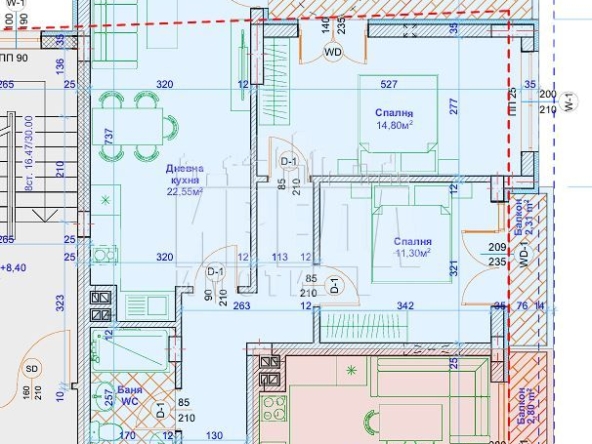 Тристаен апартамент в Варна, Възраждане 1 - 111 кв.м за 1694 €/кв.м - Снимка #1