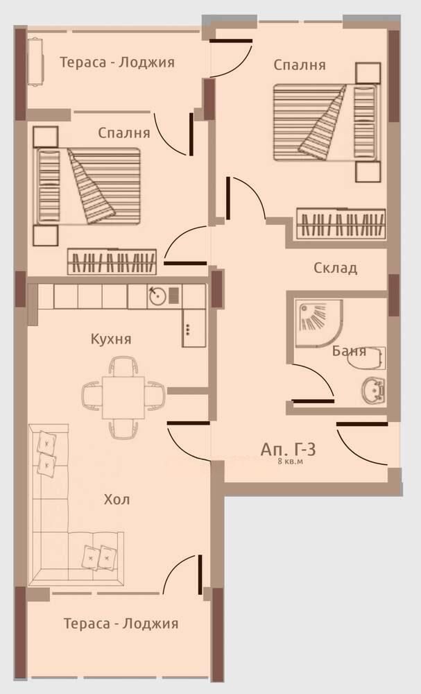 Тристаен апартамент в Бургас, Изгрев - 98 кв.м за 1397 €/кв.м - Снимка #1