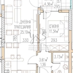 Двустаен апартамент в Пловдив, Остромила - 63 кв.м за 1159 €/кв.м - Снимка #1