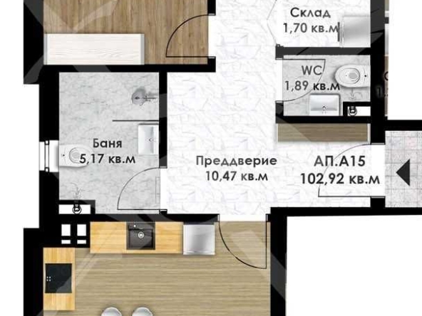Тристаен апартамент в Пловдив, Остромила - 120 кв.м за 483 €/кв.м - Снимка #1