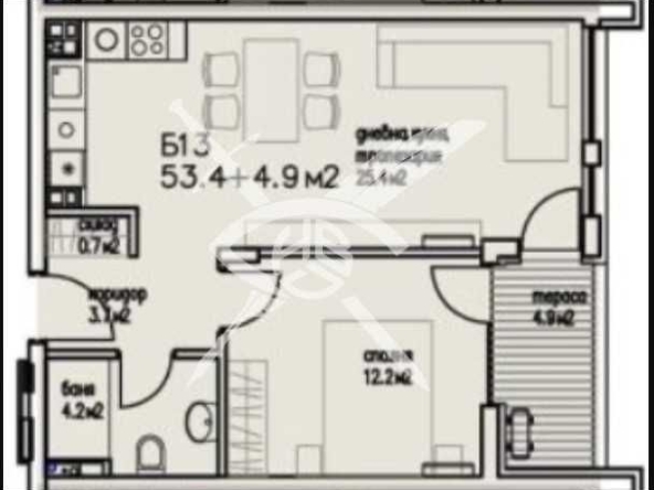 Двустаен апартамент в Бургас, Сарафово - 58 кв.м за 1246 €/кв.м - Снимка #1