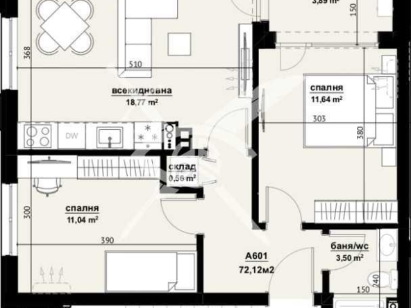 Тристаен апартамент в Бургас, Изгрев - 72 кв.м за 1195 €/кв.м - Снимка #1