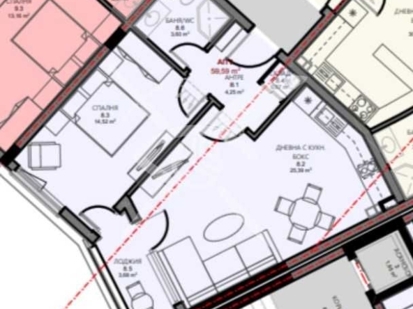 Двустаен апартамент в Поморие - 59 кв.м за 2285 €/кв.м - Снимка #1