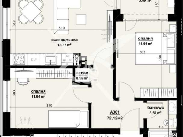 Тристаен апартамент в Бургас, Изгрев - 72 кв.м за 1181 €/кв.м - Снимка #1