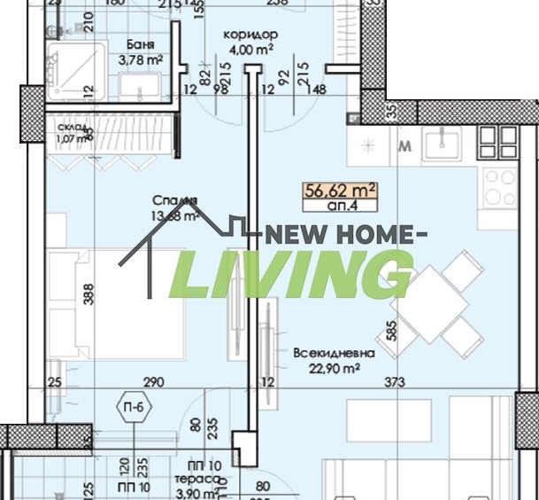 Двустаен апартамент в Пловдив, Тракия - 67 кв.м за 1389 €/кв.м - Снимка #1