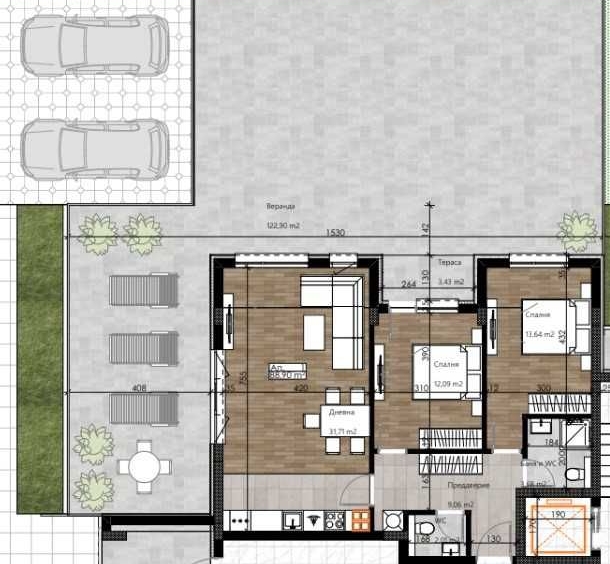 Тристаен апартамент в Пловдив, Остромила - 225 кв.м за 765 €/кв.м - Снимка #1