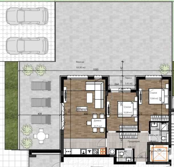 Тристаен апартамент в Пловдив, Остромила - 225 кв.м за 765 €/кв.м - Снимка #1