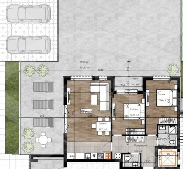 Тристаен апартамент в Пловдив, Остромила - 225 кв.м за 379 €/кв.м - Снимка #1