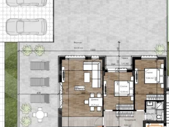 Тристаен апартамент в Пловдив, Остромила - 225 кв.м за 379 €/кв.м - Снимка #1