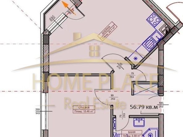 Двустаен апартамент в Варна, Възраждане 1 - 67 кв.м за 1941 €/кв.м - Снимка #1