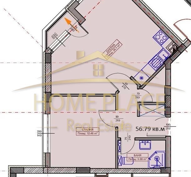 Двустаен апартамент в Варна, Възраждане 2 - 67 кв.м за 1941 €/кв.м - Снимка #1