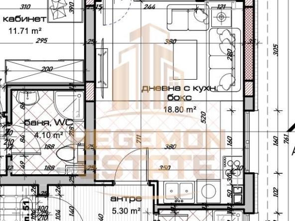 Едностаен апартамент в Варна, Колхозен пазар - 50 кв.м за 1250 €/кв.м - Снимка #1