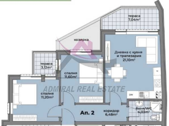 Тристаен апартамент в Варна, Аспарухово - 93 кв.м за 1613 €/кв.м - Снимка #1