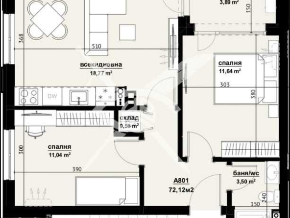 Тристаен апартамент в Бургас, Изгрев - 72 кв.м за 1195 €/кв.м - Снимка #1