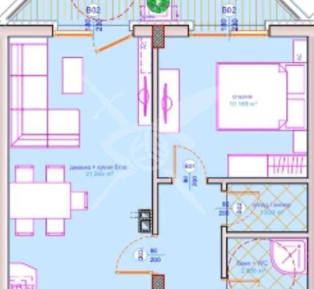 Двустаен апартамент в Бургас, Сарафово - 69 кв.м за 1340 €/кв.м - Снимка #1