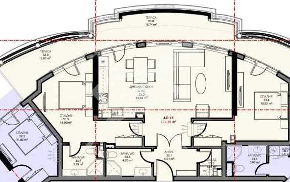 Тристаен апартамент в Поморие - 122 кв.м за 2488 €/кв.м - Снимка #1