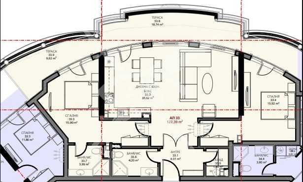 Тристаен апартамент в Поморие - 122 кв.м за 2488 €/кв.м - Снимка #1
