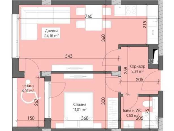 Двустаен апартамент в Пловдив, Кършияка - 66 кв.м за 1049 €/кв.м - Снимка #1