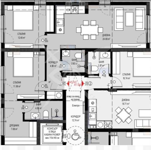 Тристаен апартамент в к.к. Слънчев бряг - 96 кв.м за 712 €/кв.м - Снимка #1