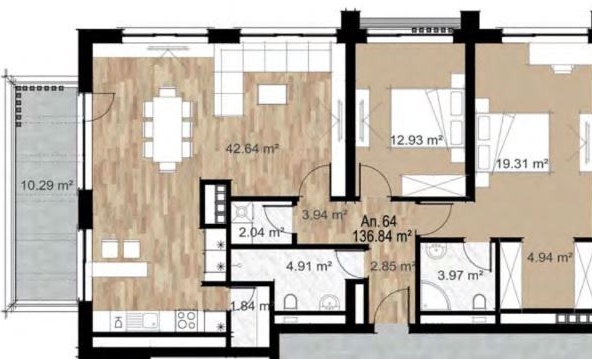 Тристаен апартамент в София, Зона Б-5 - 165 кв.м за 1142 €/кв.м - Снимка #1