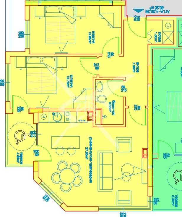 Двустаен апартамент в Бургас, Меден рудник - зона А - 66 кв.м за 646 €/кв.м - Снимка #1