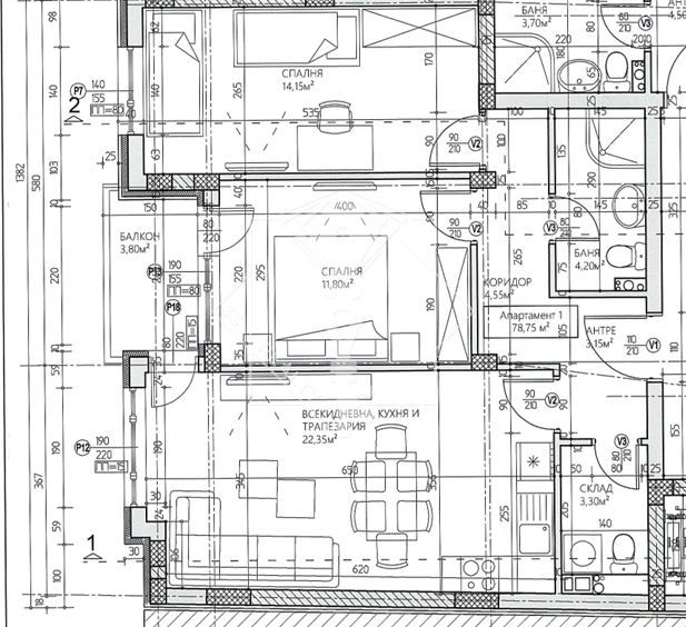 Тристаен апартамент в Пловдив, Младежки Хълм - 95 кв.м за 942 €/кв.м - Снимка #1