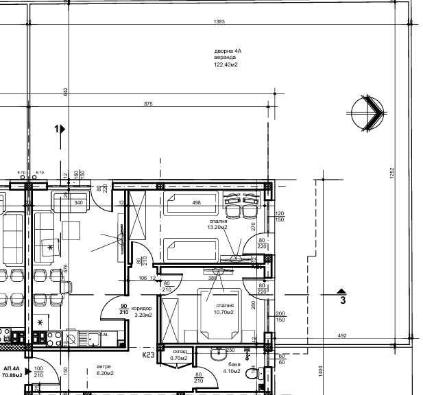 Дава се под наем Двустаен апартамент в Пловдив, Беломорски - 80 кв.м за 138800 € - Снимка #1