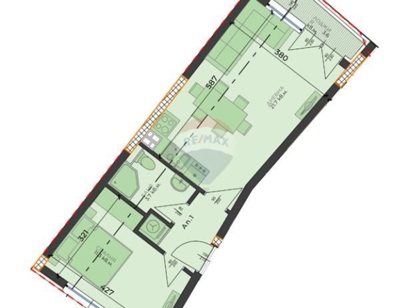 Двустаен апартамент в Варна, Христо Ботев - 60 кв.м за 1034 €/кв.м - Снимка #1