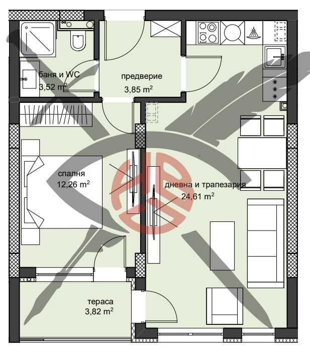 Двустаен апартамент в Пловдив, Христо Смирненски - 67 кв.м за 1091 €/кв.м - Снимка #1