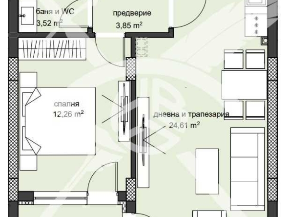 Двустаен апартамент в Пловдив, Христо Смирненски - 67 кв.м за 1301 €/кв.м - Снимка #1