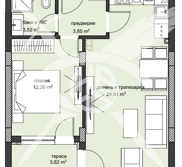Двустаен апартамент в Пловдив, Христо Смирненски - 67 кв.м за 1301 €/кв.м - Снимка #1