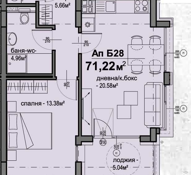 Двустаен апартамент в София, Люлин 5 - 71 кв.м за 1565 €/кв.м - Снимка #1