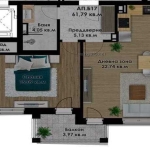 Двустаен апартамент в Пловдив, Остромила - 71 кв.м за 916 €/кв.м - Снимка #1