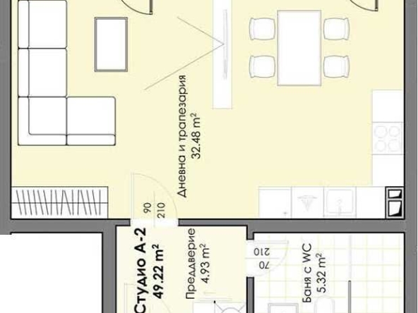 Едностаен апартамент в Пловдив, Христо Смирненски - 64 кв.м за 911 €/кв.м - Снимка #1