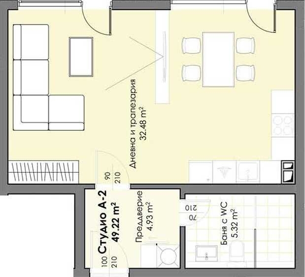 Едностаен апартамент в Пловдив, Христо Смирненски - 64 кв.м за 911 €/кв.м - Снимка #1