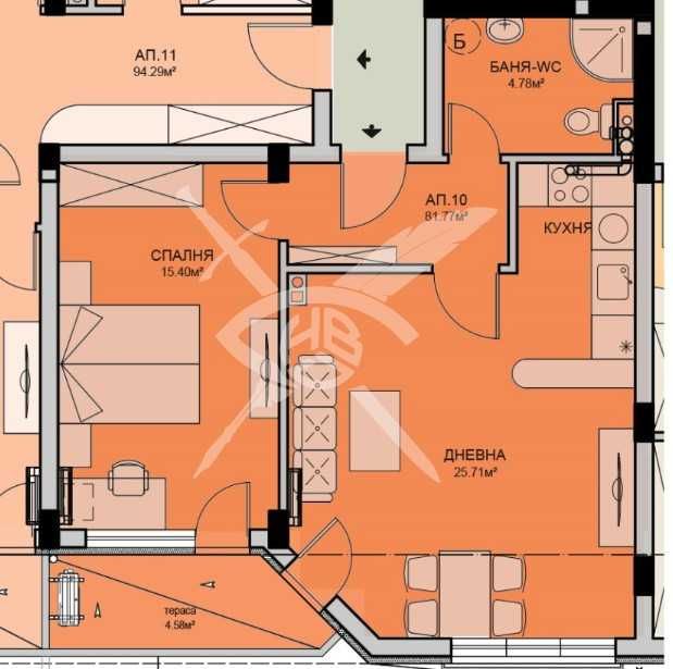 Двустаен апартамент в Бургас, Меден рудник - зона А - 81 кв.м за 889 €/кв.м - Снимка #1